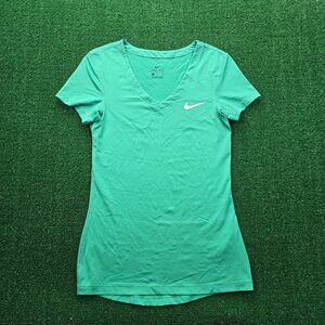 Nike Tshirt  Womens Small Green Short Sleeve Dri-Fit‎ Athletic Training Gym